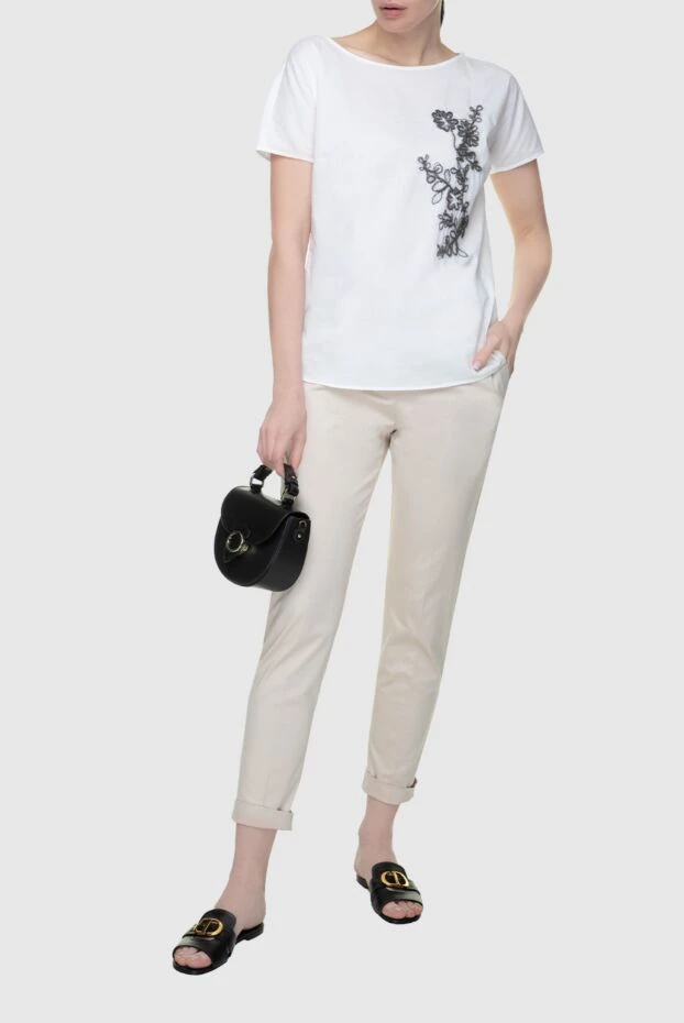 Rocco Ragni женские блуза из хлопка белая женская купить с ценами и фото 150972 - фото 2