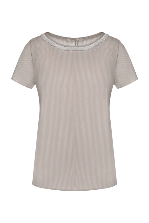 Rocco Ragni women's blouse with striped pattern beige 195591 - photo 1