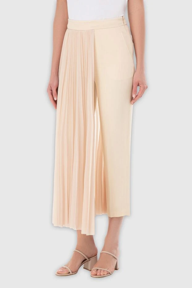 Erika Cavallini woman beige viscose and wool trousers for women buy with prices and photos 150988 - photo 2