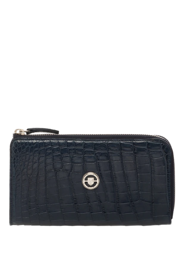 Pellettieri di Parma man blue men's crocodile leather clutch 151007 - photo 1