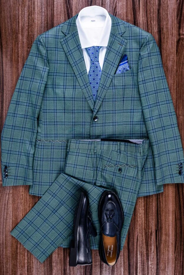 Stefano Ricci пушетте з шовку синій чоловічий 151015 - фото 3