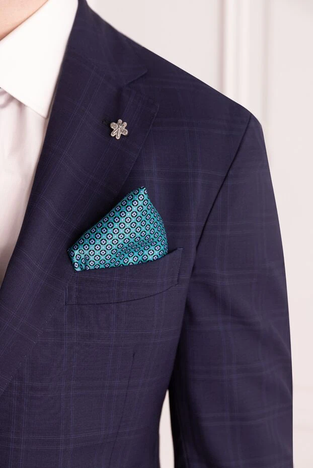 Stefano Ricci пушетте з шовку блакитний чоловіче 151017 - фото 2