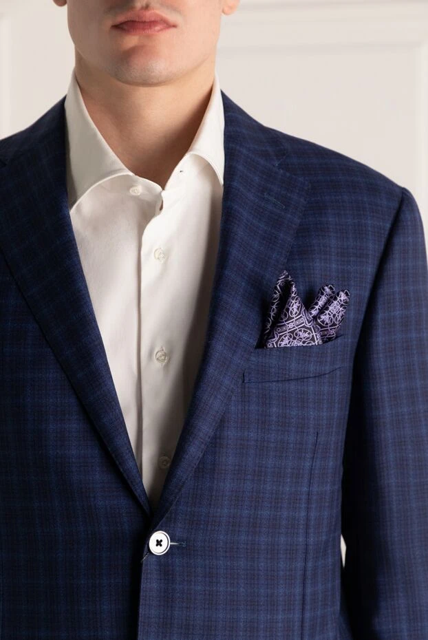 Stefano Ricci пушетте з шовку фіолетовий чоловічий 151023 - фото 2