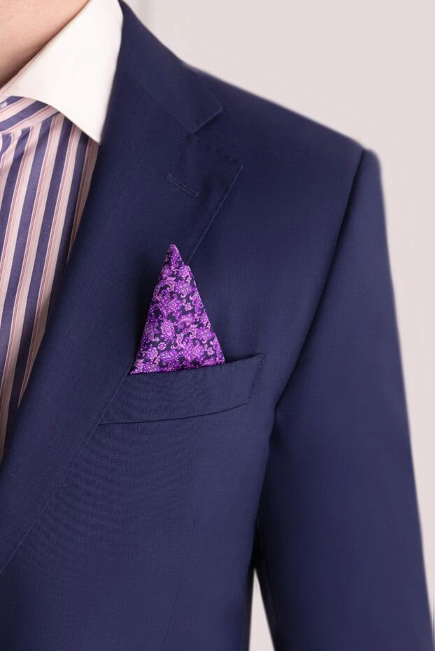 Stefano Ricci пушетте з шовку фіолетовий чоловічий 151033 - фото 2