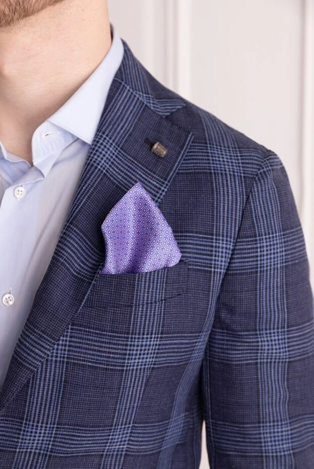 Stefano Ricci пушетте з шовку фіолетовий чоловічий 151034 - фото 2