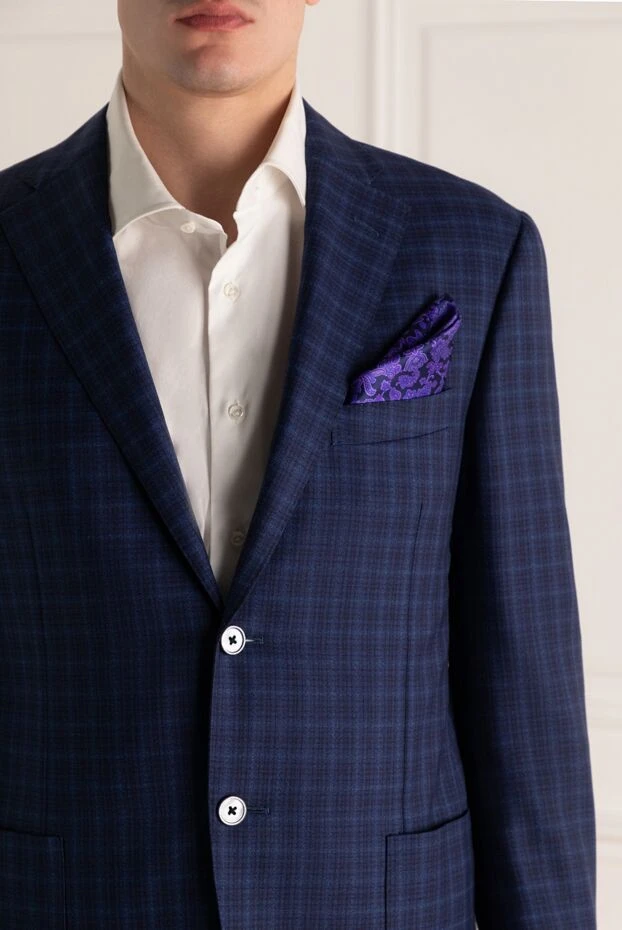 Stefano Ricci пушетте з шовку фіолетовий чоловічий 151039 - фото 2