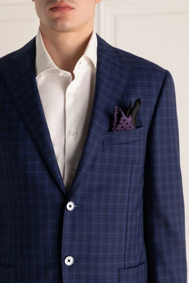 Stefano Ricci пушетте з шовку фіолетовий чоловічий 151040 - фото 2