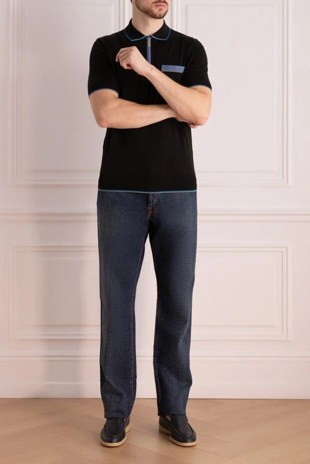 Stefano Ricci джинсы из хлопка синие мужские 151081 - фото 2