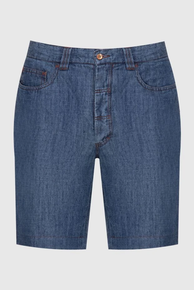 Шорты из бамбука синие мужские - фото 1