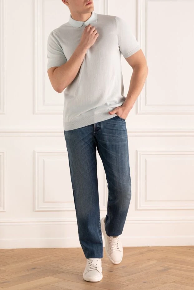 Kiton man blue cotton jeans for men buy with prices and photos 151085 - photo 2