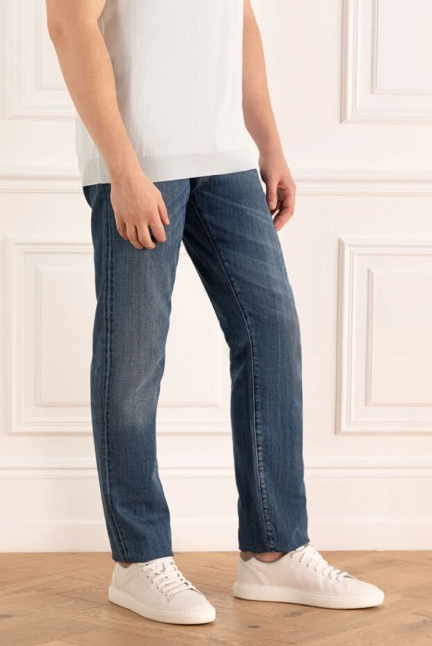 Brioni man blue cotton jeans for men 151093 - photo 3