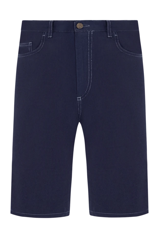 Brioni шорты из хлопка и эластана синие мужские 151088 - фото 1