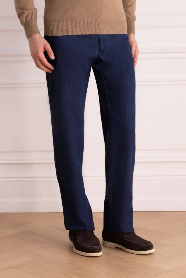 Brioni man blue cotton jeans for men 151093 - photo 3