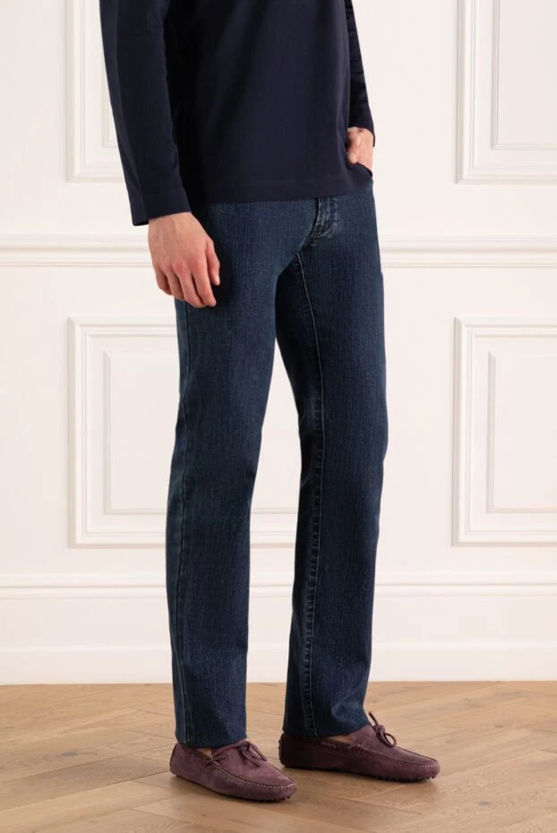 Brioni man blue cotton jeans for men 151093 - photo 3