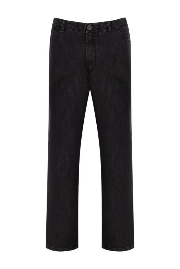 Brioni man black cotton and elastane jeans for men 151092 - photo 1