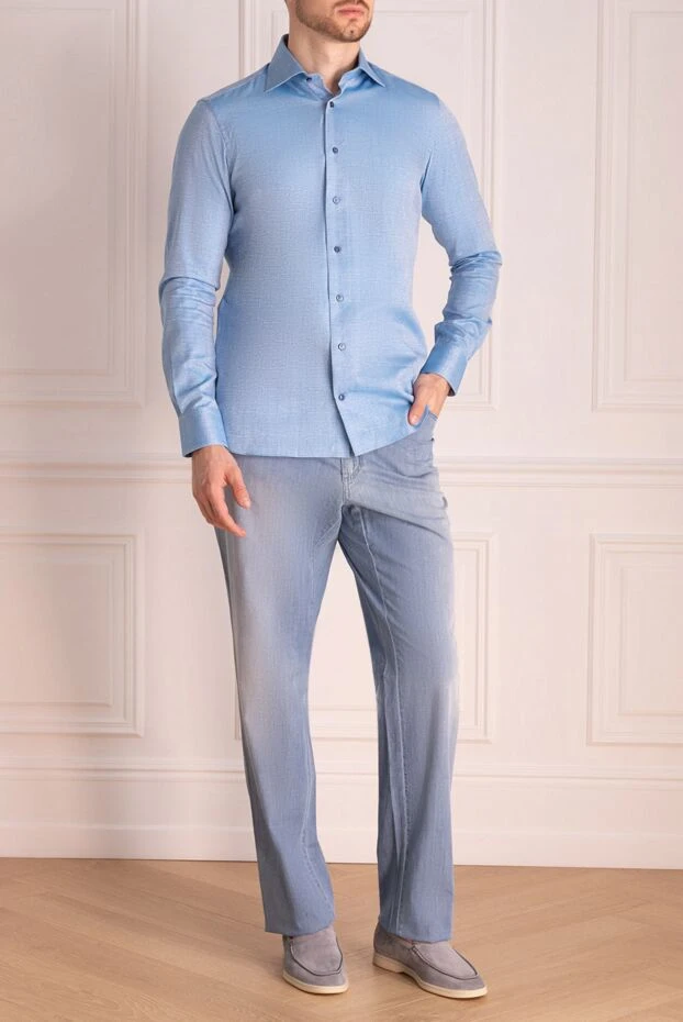 Brioni man blue cotton jeans for men buy with prices and photos 151097 - photo 2