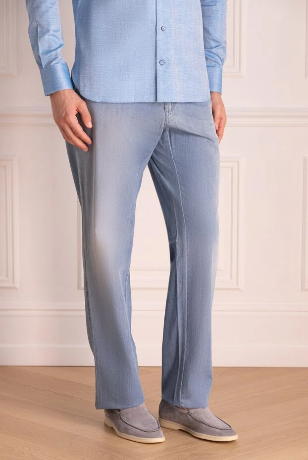 Brioni man blue cotton jeans for men buy with prices and photos 151097 - photo 2