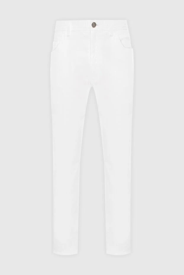 Brioni man white cotton jeans for men buy with prices and photos 151098 - photo 1