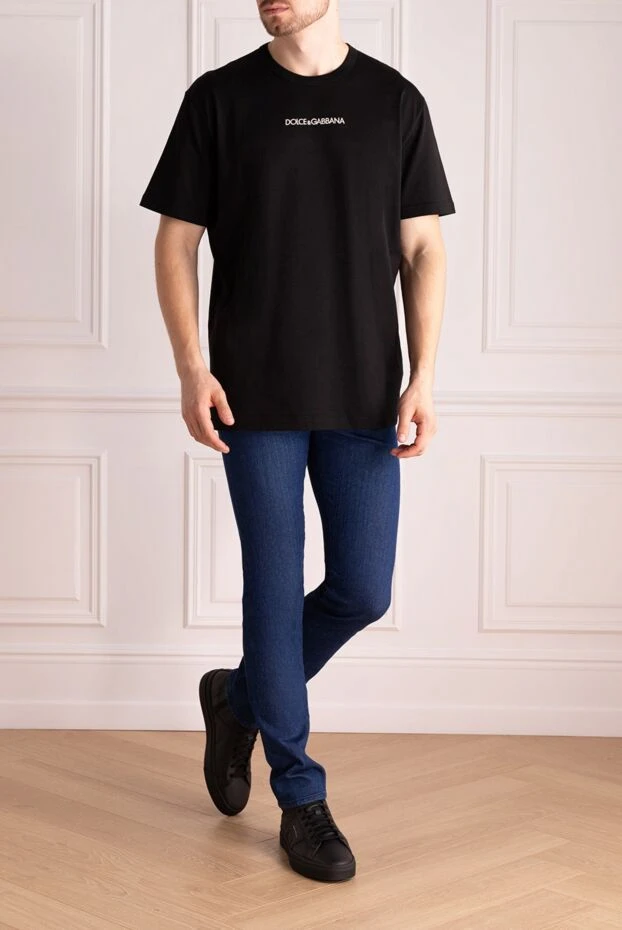Dolce & Gabbana мужские футболка из хлопка черная мужская купить с ценами и фото 151102 - фото 2