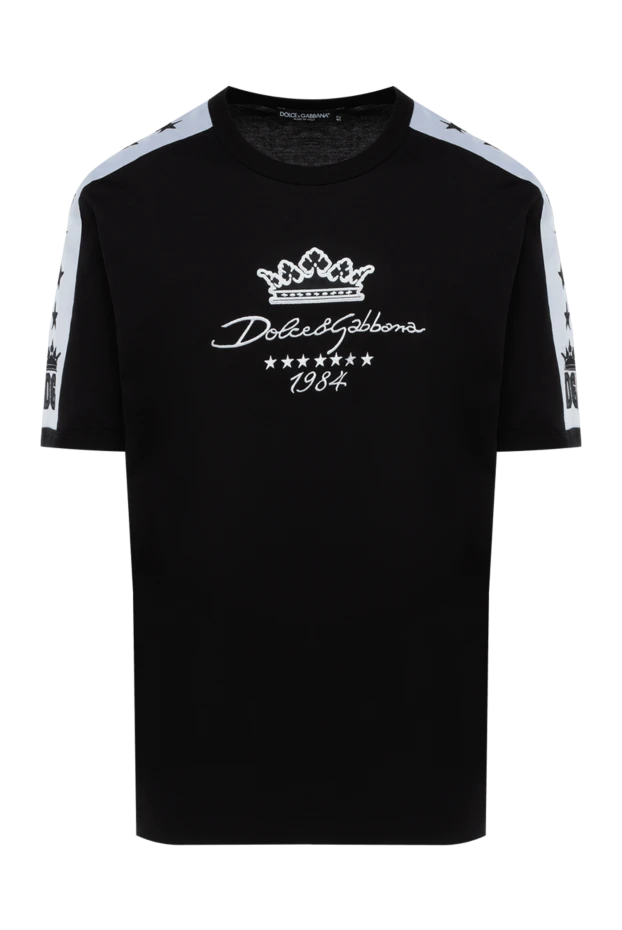 Dolce & Gabbana мужские футболка из хлопка черная мужская купить с ценами и фото 151111 - фото 1