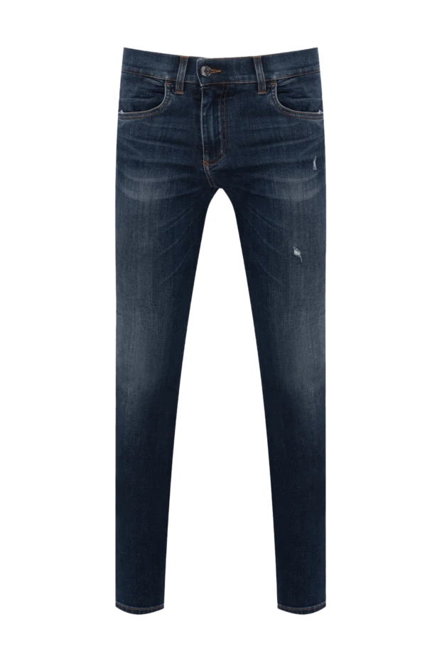 Dolce & Gabbana мужские джинсы из хлопка и полиэстера синие мужские купить с ценами и фото 151120 - фото 1