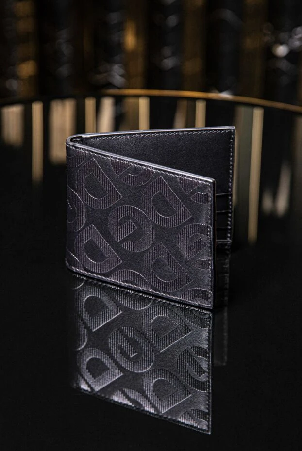 Dolce & Gabbana men's wallet in black leather with dg embossing all over 151130 - photo 2