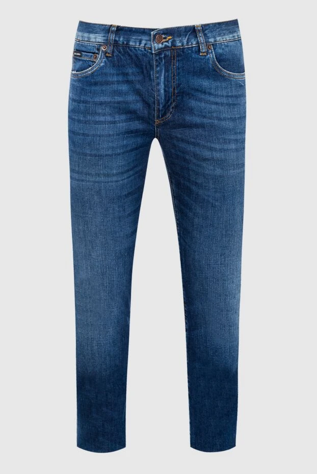 Dolce & Gabbana мужские джинсы из хлопка синие мужские купить с ценами и фото 151177 - фото 1