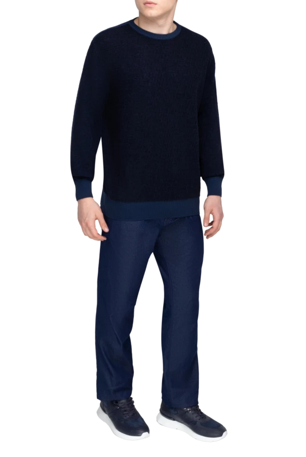 Cortigiani man wool and polyamide jumper blue for men buy with prices and photos 151243 - photo 2