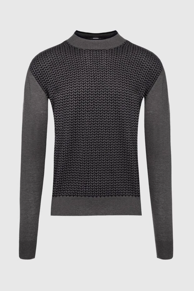 Cortigiani man wool and silk jumper gray for men buy with prices and photos 151244 - photo 1
