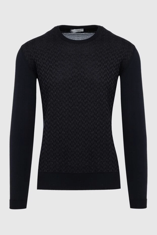 Cortigiani man black wool and silk jumper for men buy with prices and photos 151246 - photo 1