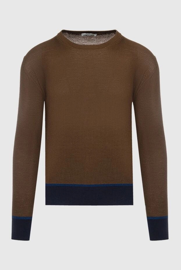 Cortigiani man wool and silk jumper brown for men buy with prices and photos 151247 - photo 1