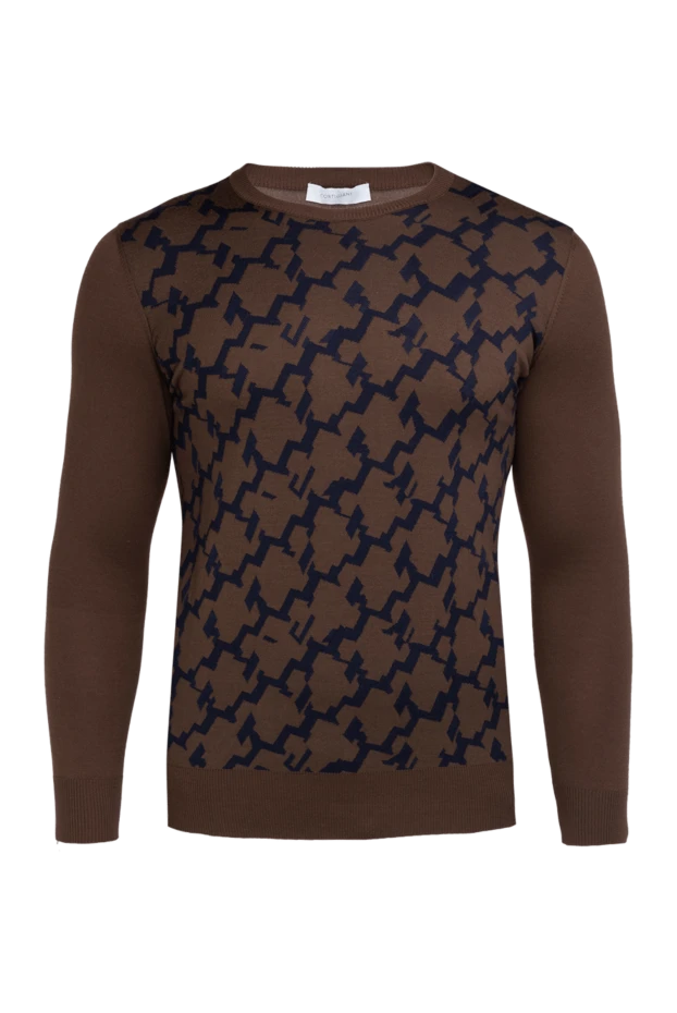 Cortigiani man wool, silk and cashmere jumper brown for men buy with prices and photos 151248 - photo 1