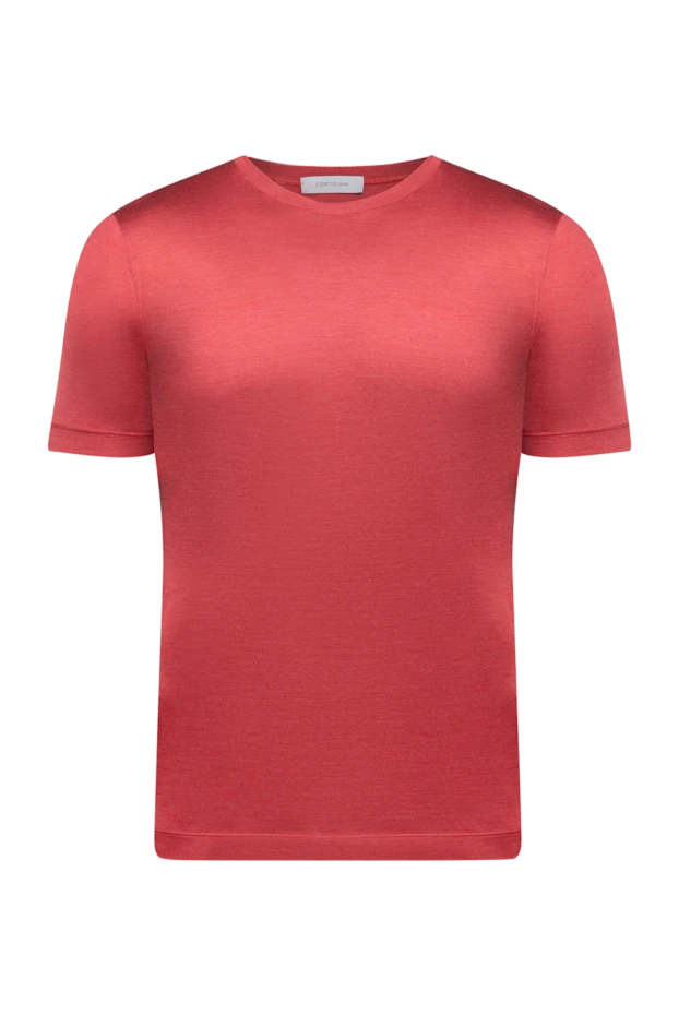 Cortigiani man silk t-shirt burgundy for men buy with prices and photos 151255 - photo 1