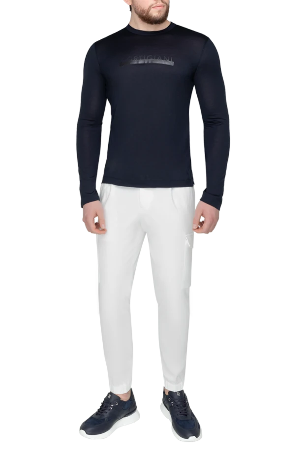 Cortigiani man long sleeve silk blue for men buy with prices and photos 151256 - photo 2