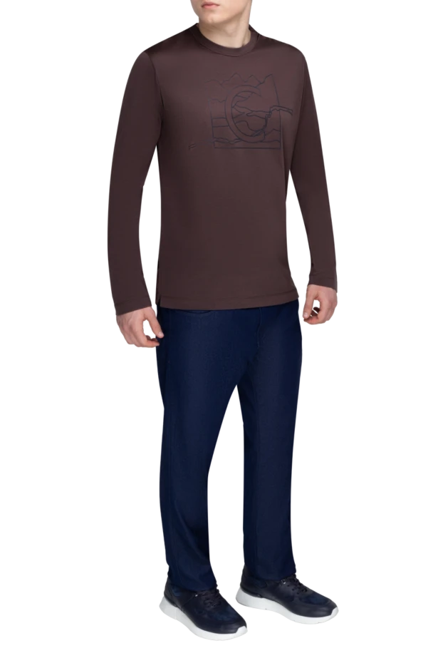 Cortigiani man long sleeve cotton brown for men buy with prices and photos 151262 - photo 2