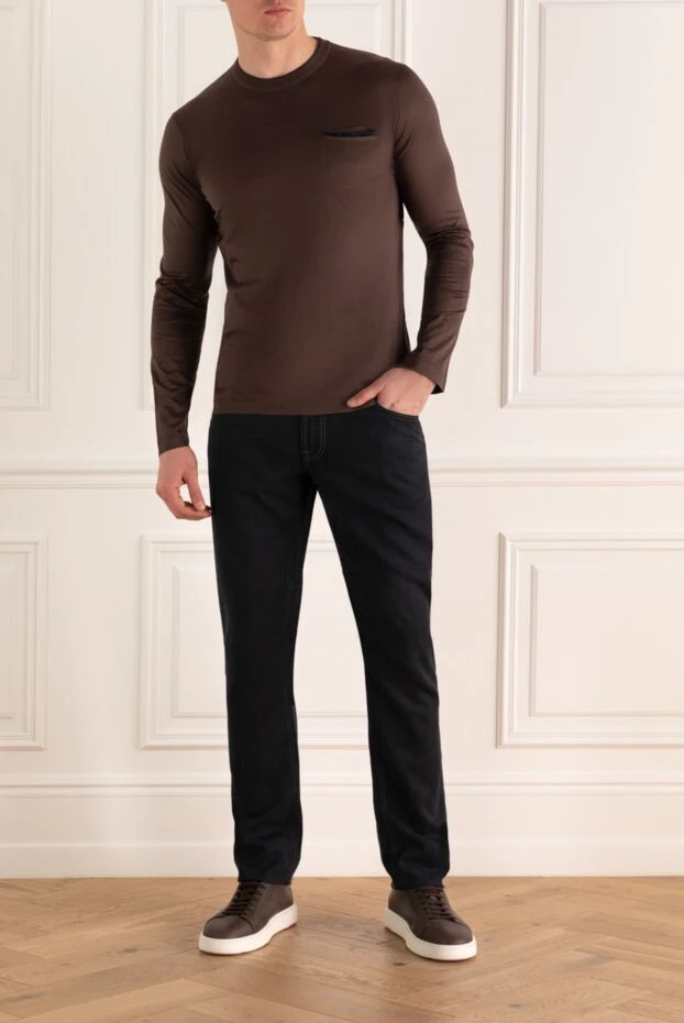 Cortigiani man long sleeve cotton brown for men buy with prices and photos 151270 - photo 2