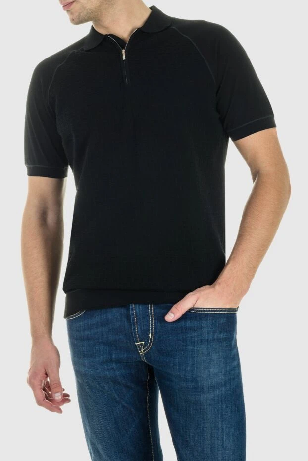 Cortigiani man cotton polo black for men buy with prices and photos 151286 - photo 2