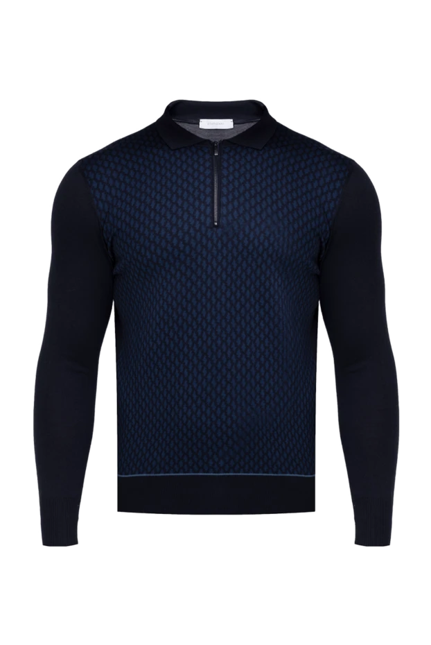 Cortigiani man wool long sleeve polo blue for men buy with prices and photos 151291 - photo 1