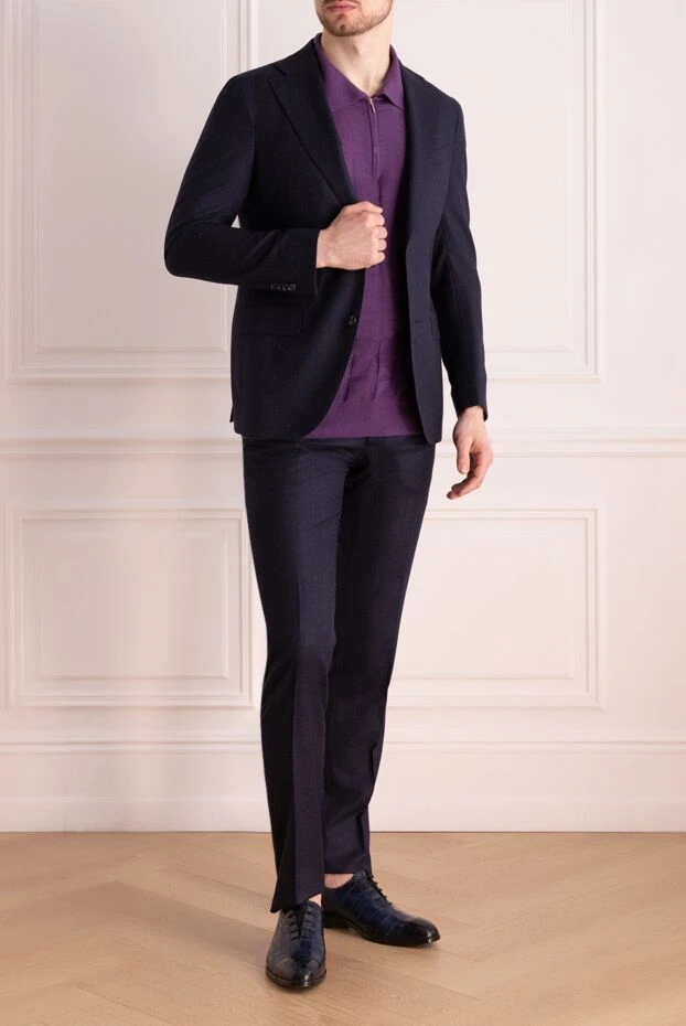 Lubiam man men's suit made of wool, blue buy with prices and photos 151317 - photo 2