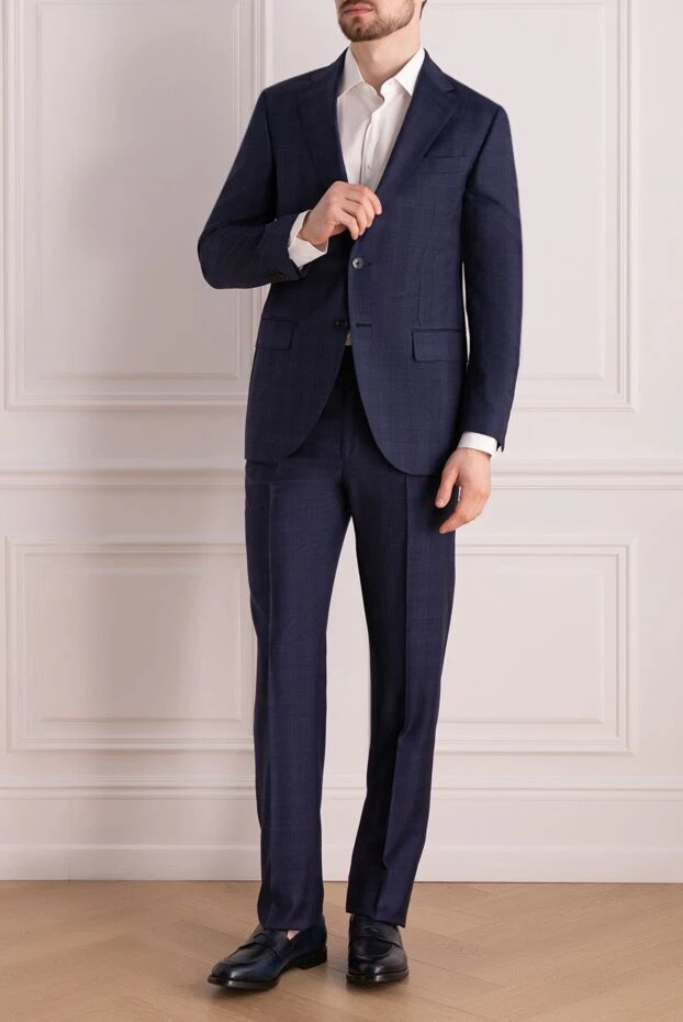 Lubiam man men's suit made of wool, blue buy with prices and photos 151318 - photo 2