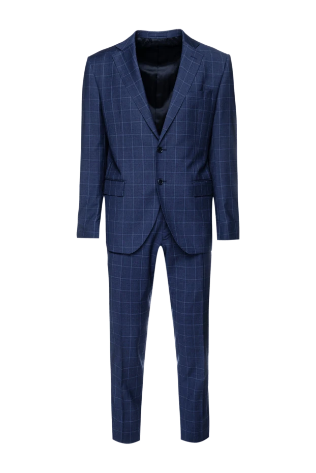 Lubiam мужские костюм мужской из шерсти синий купить с ценами и фото 151321 - фото 1