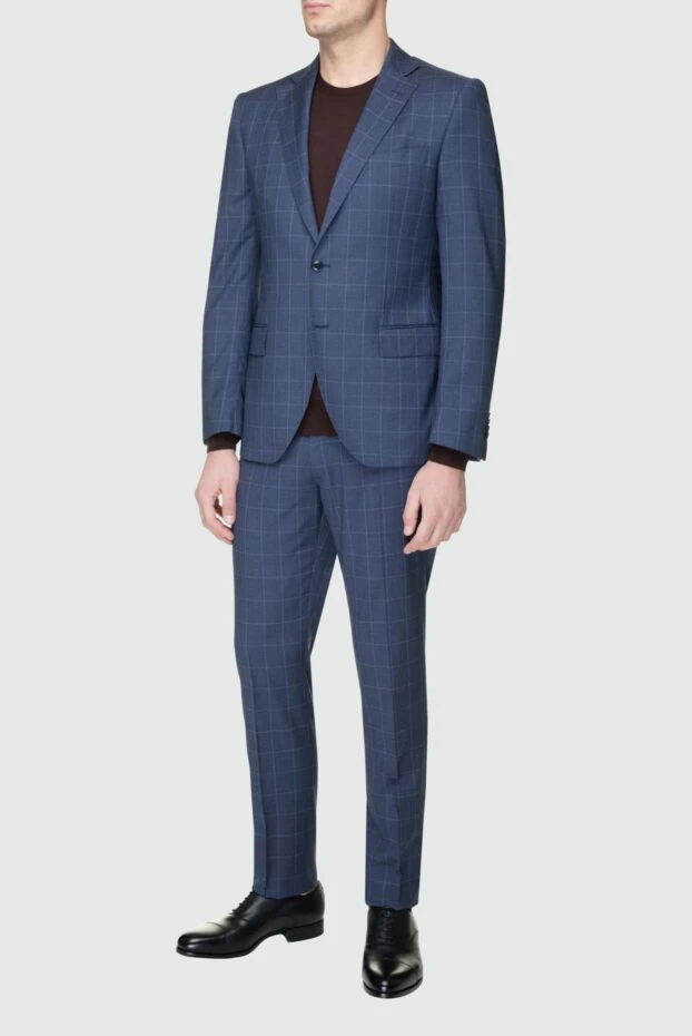 Lubiam man men's suit made of wool, blue buy with prices and photos 151321 - photo 2