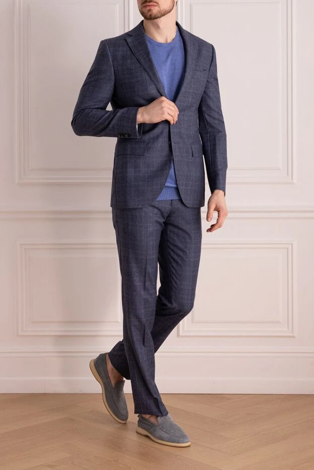 Lubiam man men's blue wool suit buy with prices and photos 151330 - photo 2