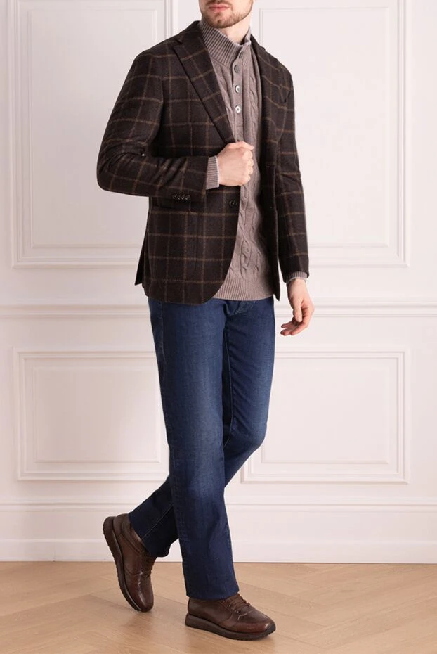 Lubiam man brown wool and cashmere jacket for men buy with prices and photos 151351 - photo 2