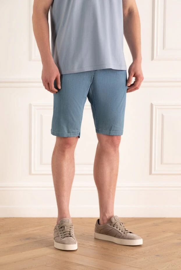 Scissor Scriptor gray cotton and polyurethane shorts for men 197117 - photo 3