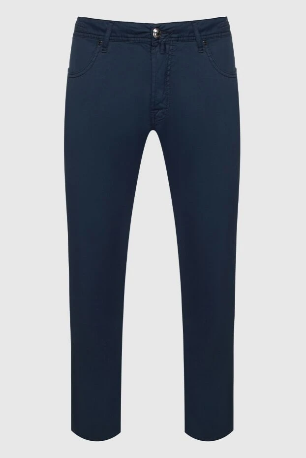Jacob Cohen чоловічі джинси з бавовни та шовку сині чоловічі купити фото з цінами 151376 - фото 1