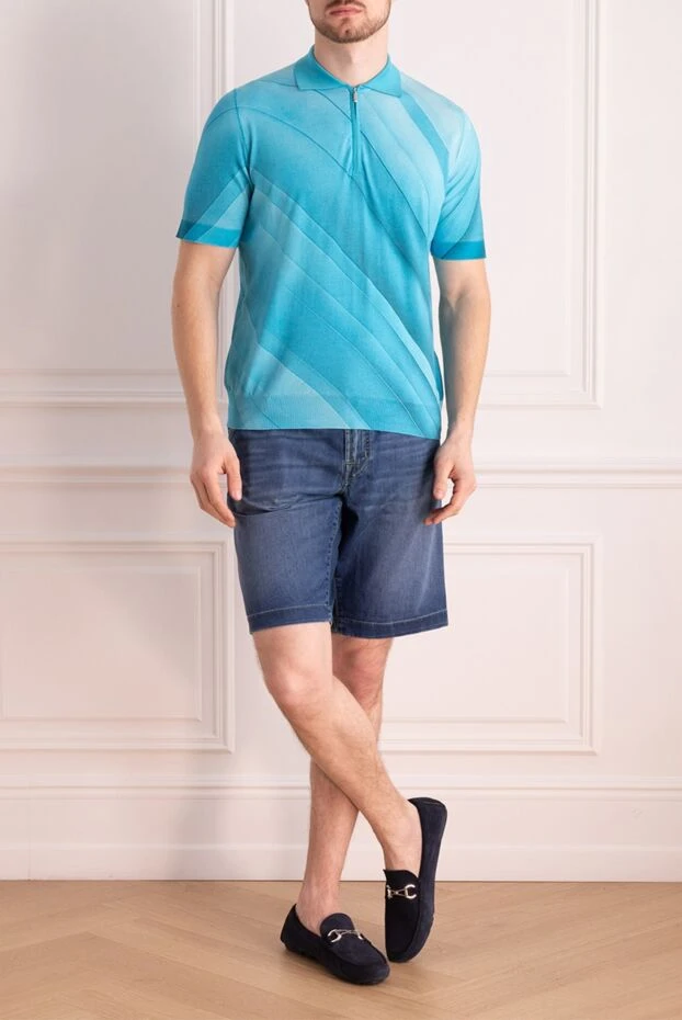 Jacob Cohen мужские шорты синие мужские купить с ценами и фото 151382 - фото 2