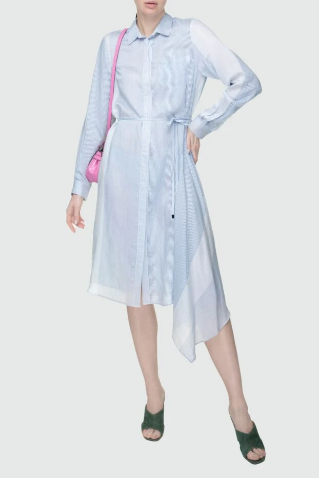 Tonet женские платье из вискозы и шелка голубое женское купить с ценами и фото 151415 - фото 2