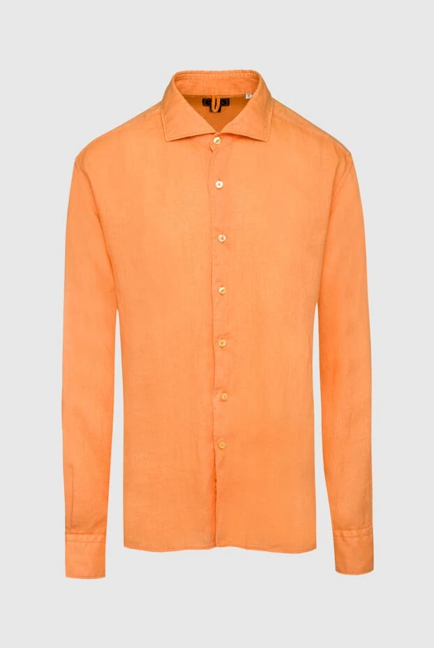 Orian мужские сорочка из льна оранжевая мужская купить с ценами и фото 151421 - фото 1