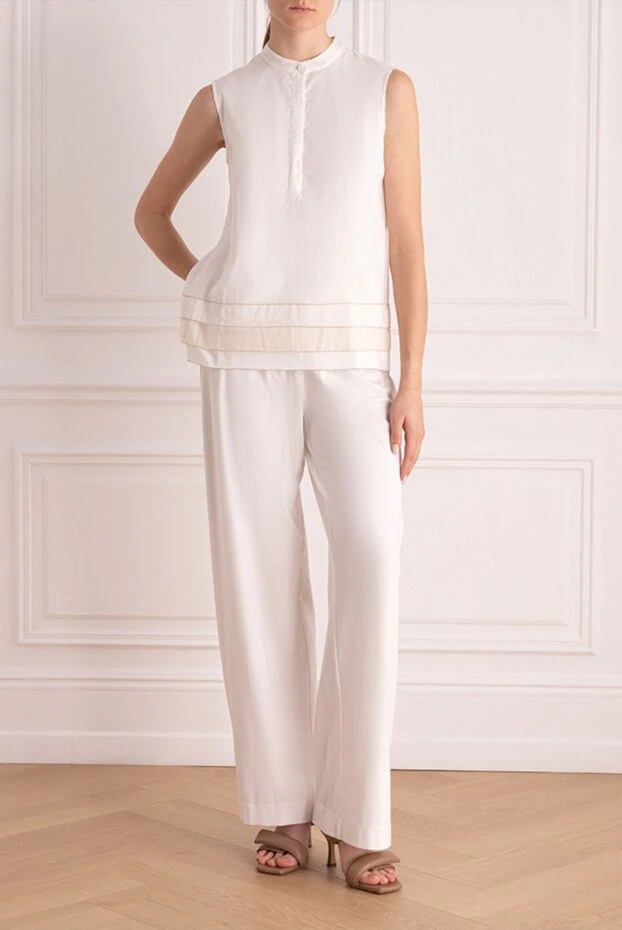 Peserico жіночі блуза з бавовни біла жіноча купити фото з цінами 151456 - фото 2